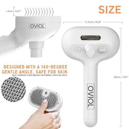 OVIOL Pet Steam Brush for Dog & Cat Self Cleaning Updated 3-in-1 Spray Hair Removal Comb,Steam for Shedding & Grooming,Water Brush for Long & Short Haired Pets, Dog Mist Spray Comb (Big Multicolor) - Image 2