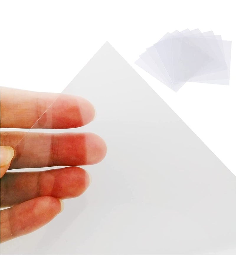 GloproStore 10pcs A4 Transparent Mylar Sheet (0.1mm Thickness) for Stencil Making gyro Cut Craft Blank Template Material - Image 1