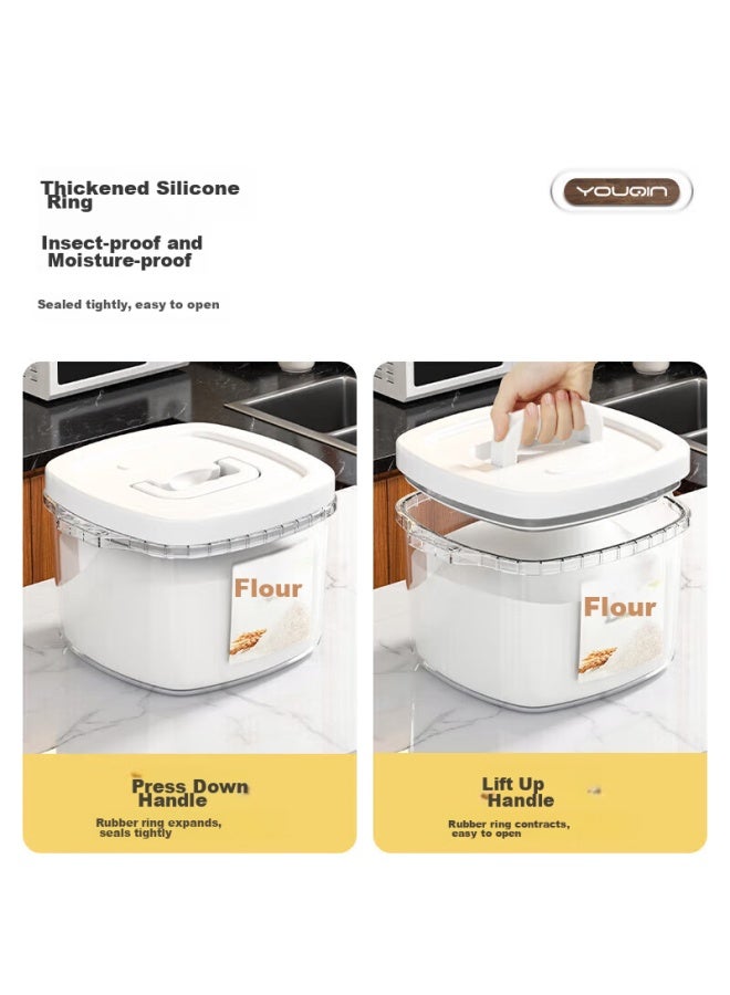 Muya Flour Storage Container, Household Rice Bucket, Flour Bucket, Pest-proof And Moisture-proof Sealed Jar, Storage Container - Image 2