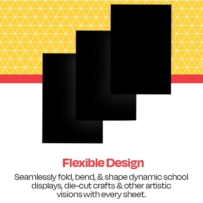 School Smart - 85535 Folding Bristol Tagboard, 12 x 18 Inches, Black, Pack of 100 - Image 5