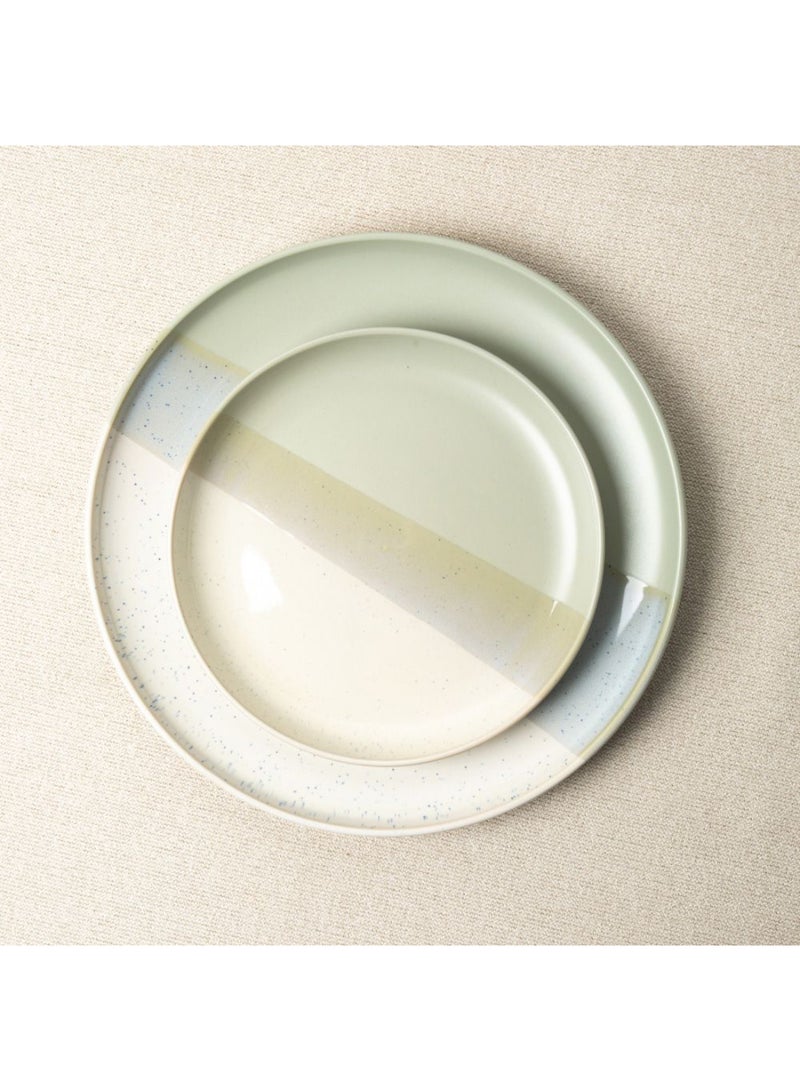 DANUBE HOME Youthful Bite Stoneware Dinner Plate – Durable Modern Dinnerware for Main Courses, Stylish Kitchen Plate for Everyday Dining, Home & Restaurant Use -L27XW2 Cm - Image 2
