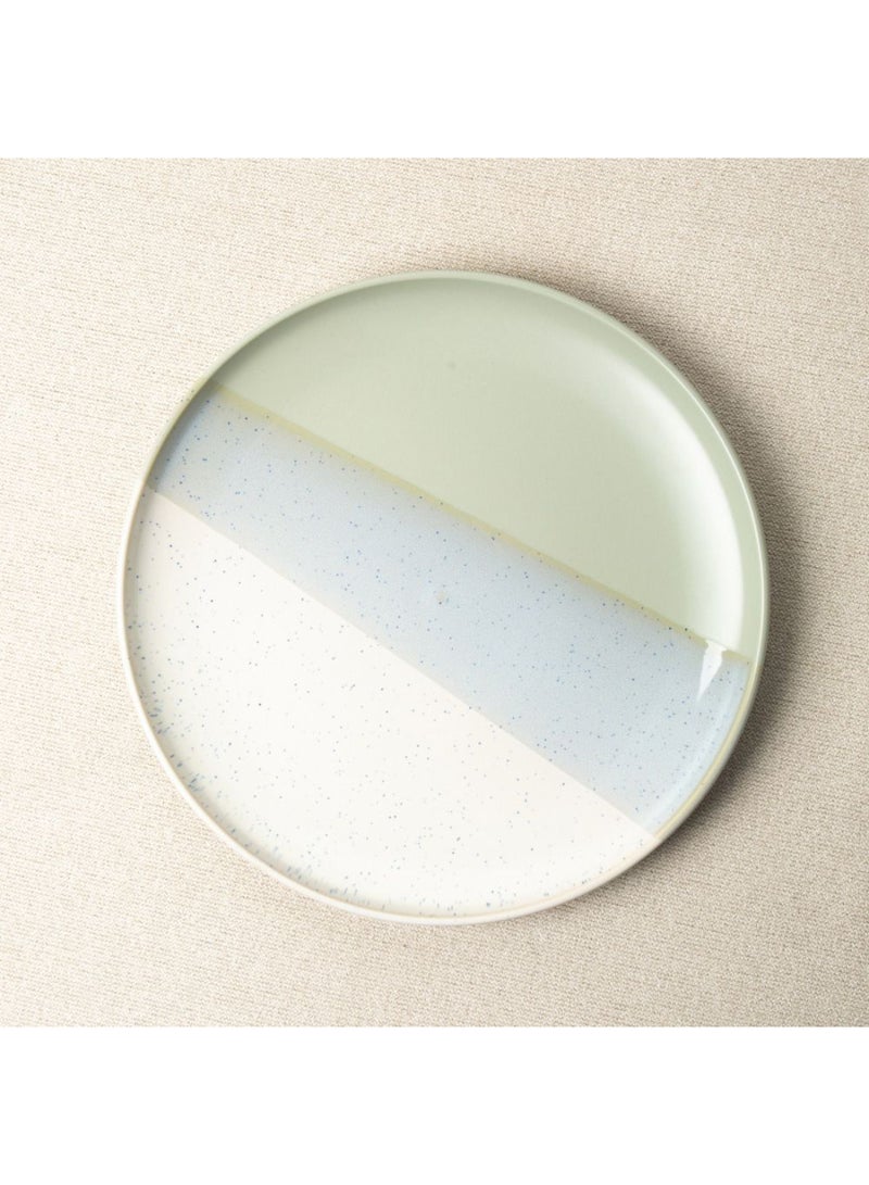 DANUBE HOME Youthful Bite Stoneware Dinner Plate – Durable Modern Dinnerware for Main Courses, Stylish Kitchen Plate for Everyday Dining, Home & Restaurant Use -L27XW2 Cm - Image 1