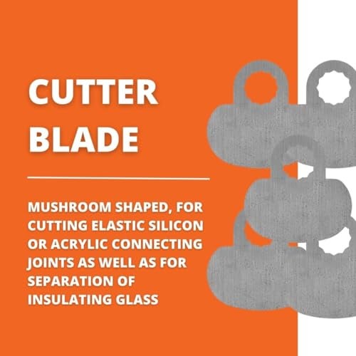 Fein Cutter Blade for Precision Cutting on Elastic Silicone and Acrylic Joints - Smooth, Clean Cuts on MultiMaster Tools, Mushroom Shape, 5-Pack - 63903128012 - Image 2