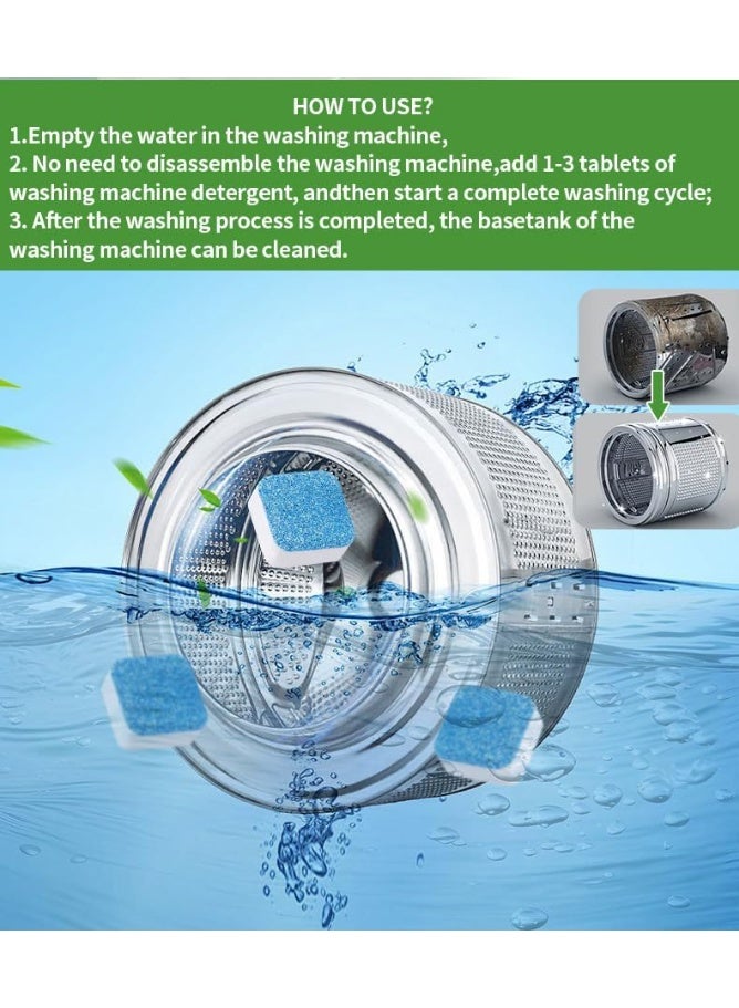 【Upgraded】 12PCS Washing Machine Fresh Tablets, Cleaner Effervescent, Effective Washing Machine Cleaner, Washer Deep Cleaning Tablet - Image 5