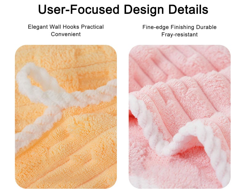 Bedvcaty Bathroom Towels Set - 3 Pack - 14 x 29 Inches Lightweight Small Extra-Absorbent Face Cloths and Soft Stripe Fingertip Towel for Bathroom, Guest Room, Children (Grey+Blue+Pink) - Image 3