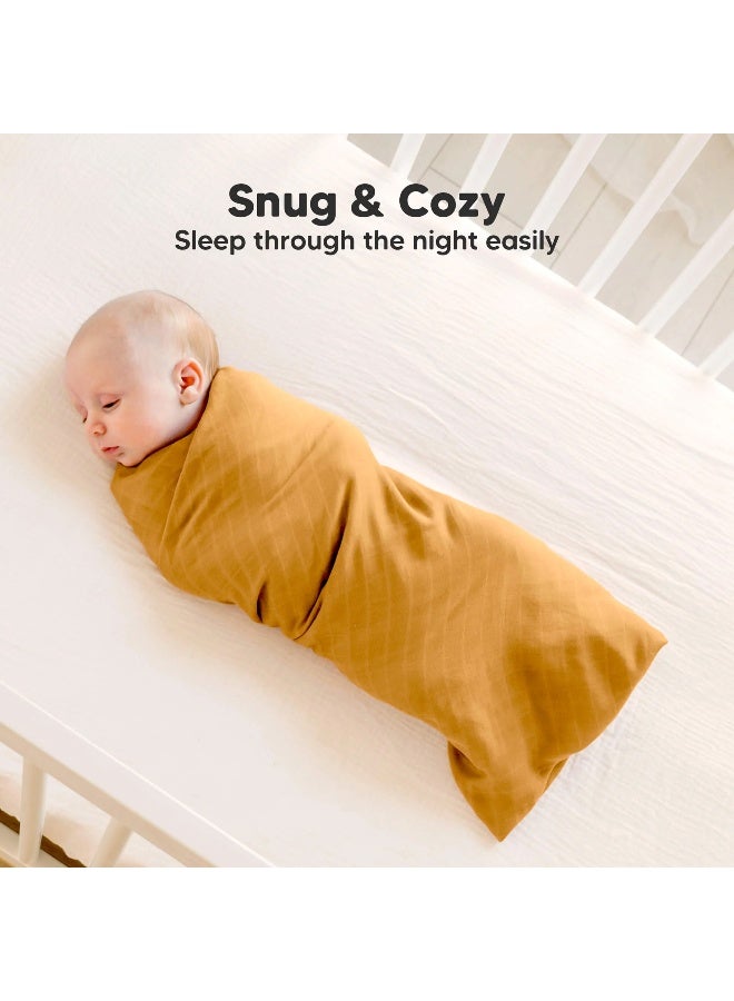 KeaBabies Lumi Muslin Swaddle Blankets, Breathable Baby Blanket, Corals - Image 4
