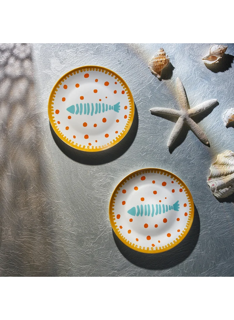 emsan Voyage Fish 2 Piece Cake Plate 21 cm