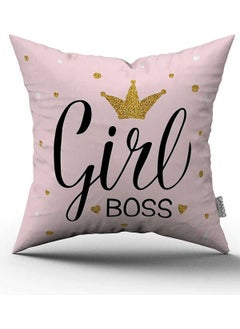 Cango Home Double Sided Pink Girl Boss Decorative Digital Print Throw Pillow Case - CGH480-CT 