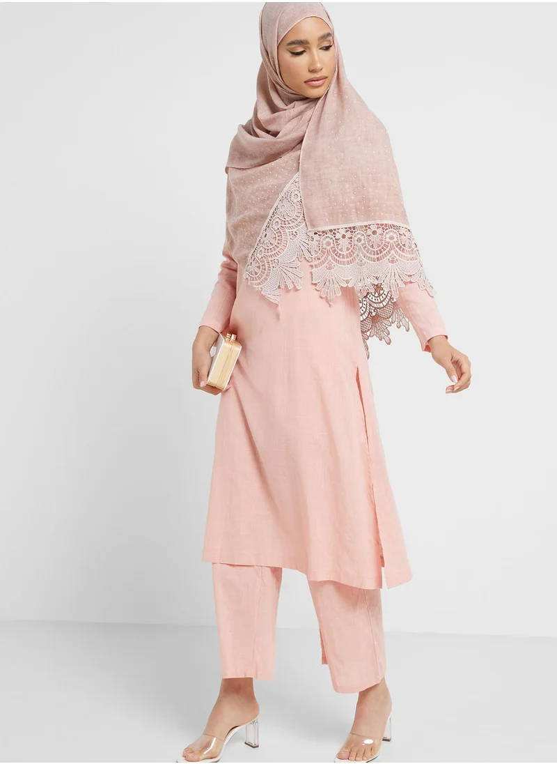Khizana Side Slit Tunic And Pant Set