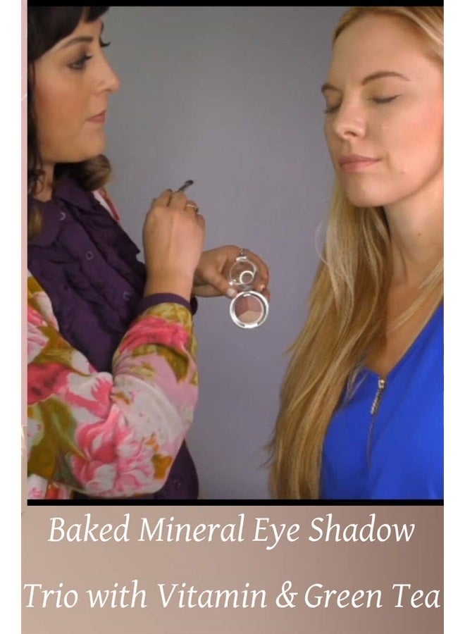 Ageless Derma Mineral Makeup Baked Eyeshadow trio (Aqua)-Vegan Eye Shadow - Image 4