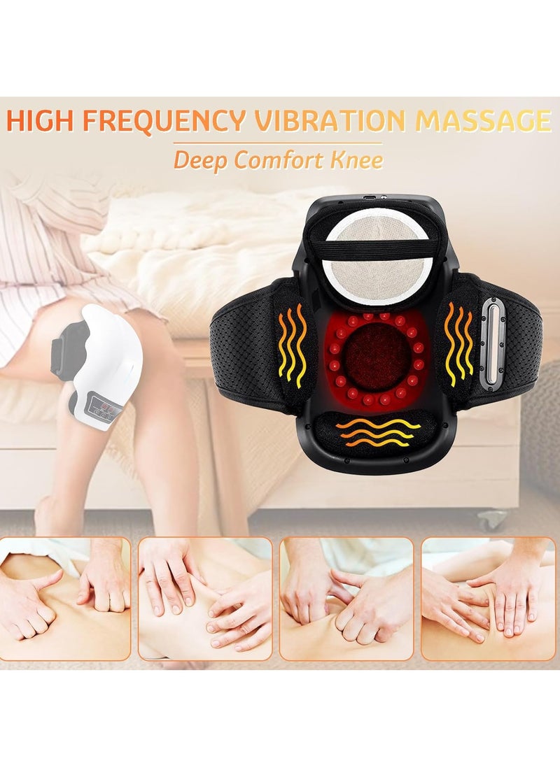 BORTONY Portable Knee Massager with Heat and Vibration Smart Hot Compress Knee Relaxing Massager for Pain Relief Cold Legs Blood Circulation Gifts for Men/Women - Image 2