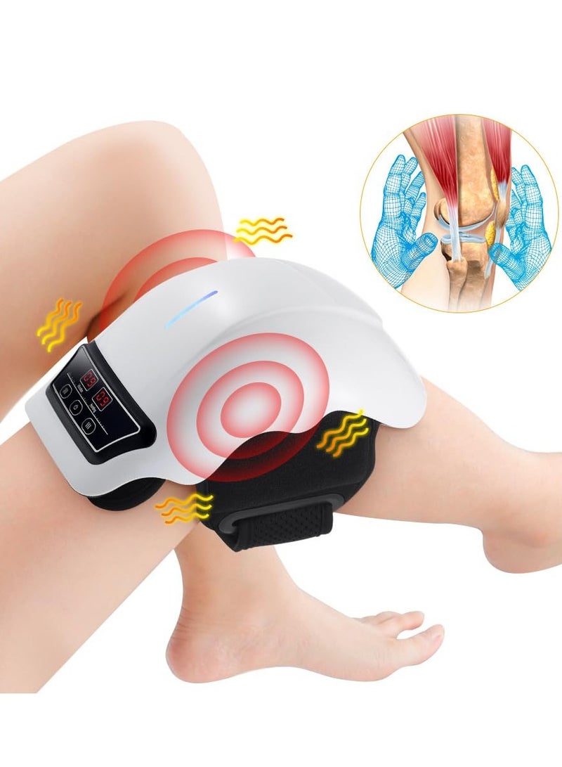 BORTONY Portable Knee Massager with Heat and Vibration Smart Hot Compress Knee Relaxing Massager for Pain Relief Cold Legs Blood Circulation Gifts for Men/Women - Image 4