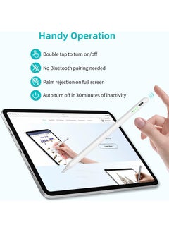 Theodor Customized 2nd Gen Pen, iPad Pencil, Stylus Pen for Apple iPad 10/9/8/7/6, iPad Pro 11/12.9, All iPad 2018-2024, Tilt Sensitivity and Palm Rejection, Magnetic Attachment, White  - Image 4