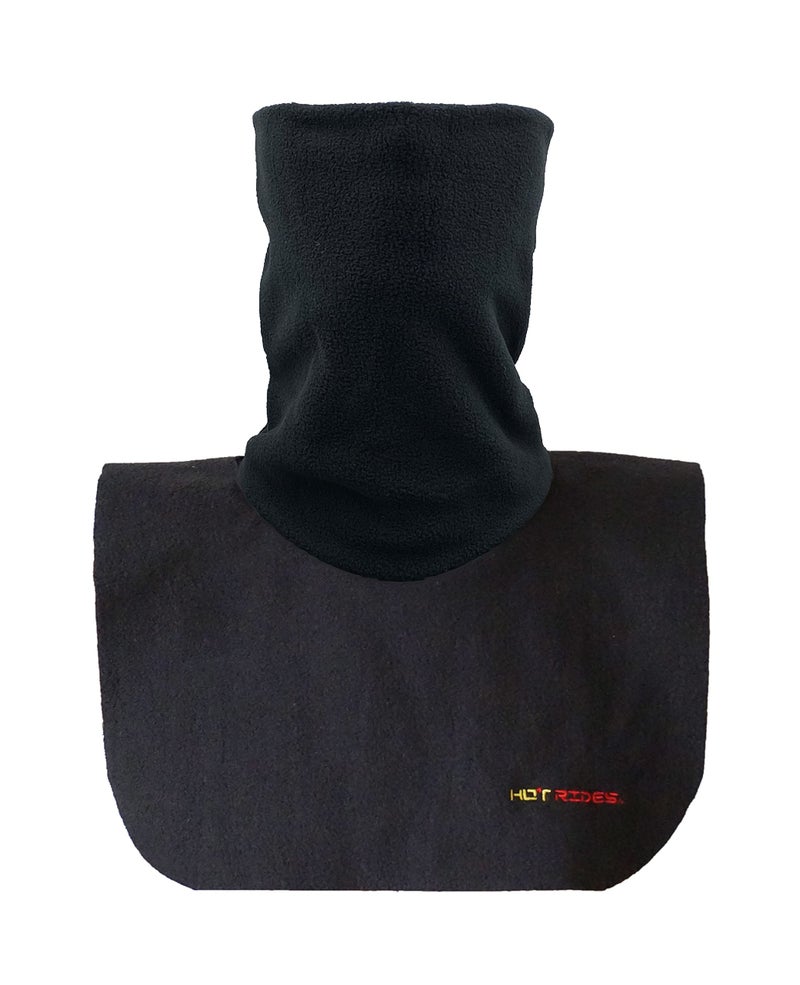 Hot Rides Turtleneck Double Layer Polar Fleece Dickie Neck Warmer (Black, One Size Fits Most) - Image 2