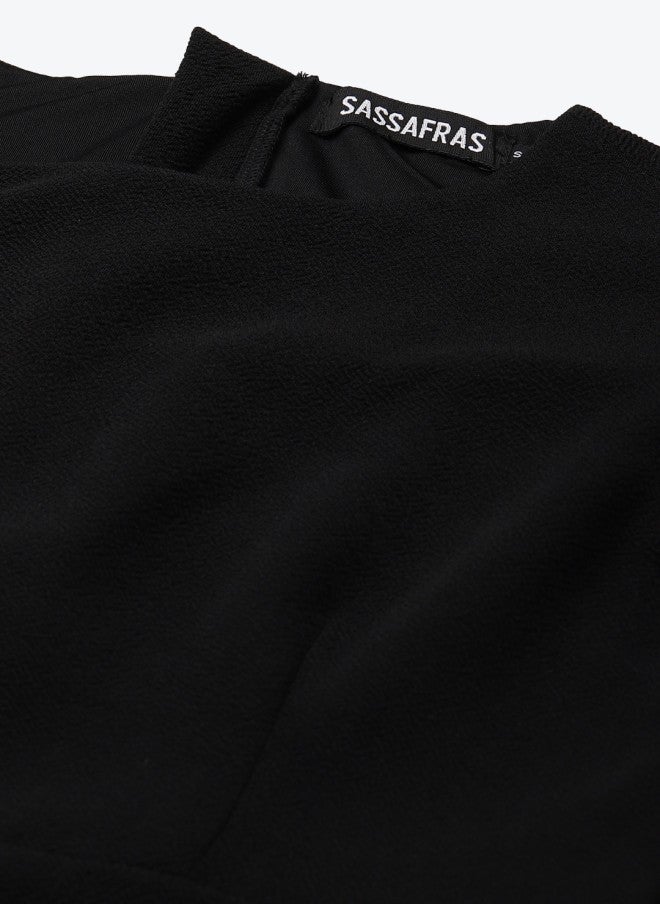 ساسافراس فستان ضيق أسود للنساء - Image 2