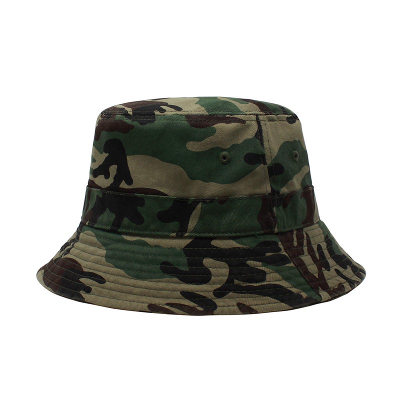 CHOK.LIDS Hot Summer Bucket Hat - Trendy Cotton Sun Hat for Beach, Golf, Fishing - Fun Outdoor Vacation Boonie for Men and Women (Wood Camo) - Image 1