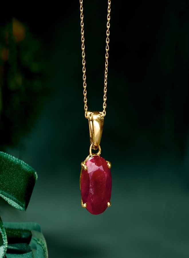 Ross-Simons 5.50 Carat Ruby Pendant Necklace in 18kt Gold Over Sterling. 18 inches - Image 4