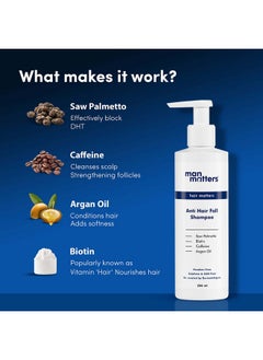Man Matters Double Dht Blocking Anti Hair Fall Shampoo With Saw Palmetto, Caffeine, Biotin & Argan Oil, Therapeutic Grade & Dermatologically Formulated (Pack Of 2)  - Image 3
