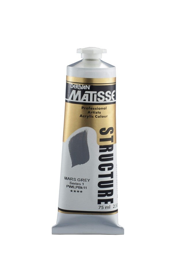 Matisse Structure Heavy Body Acrylic Paint High Viscosity Acrylics - 75 ml Tube - Mars Grey - Image 1