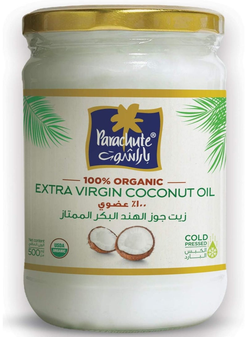 باراشوت زيت جوز الهند البكر الممتاز العضوي بنسبة 100% من باراشوت، 500 مل - Image 1