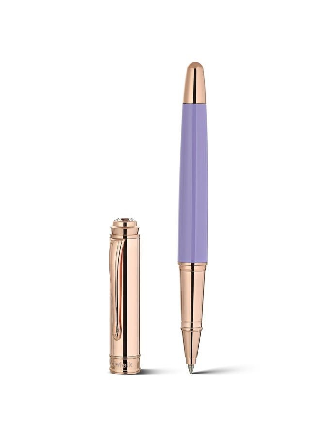 MCNTEIK Luxury Rollerball Pen,Fashionable Purple Body, Schmidt Ink Refill, Top Set With 8mm Brilliant Diamond,Gift Pen For Women,Nice Pen. - Image 1
