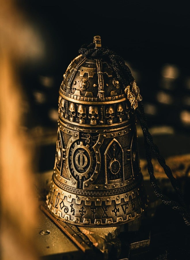 Starforged قلادة نحاسية من سلسلة Starforged Warhammer 40K Domination، جرس أومينيسا، أديبتوس ميكانيكوس، حبل مضفر أسود آخر - Image 4