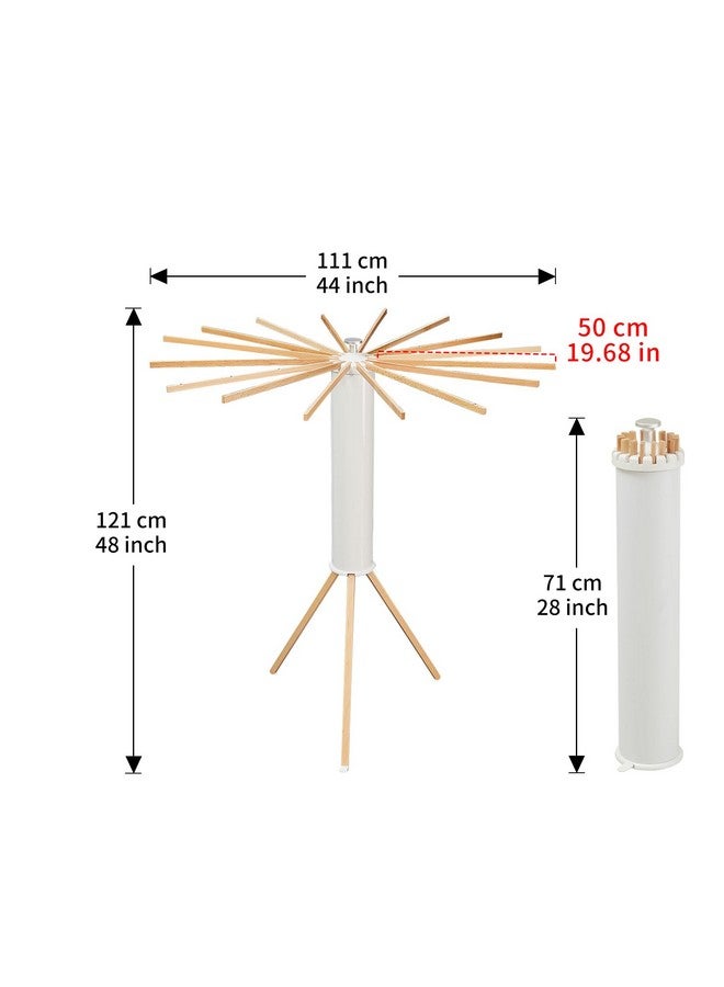 JOOM Tripod Clothes Drying Rack, Garment Rack Portable and Foldable Space Saving Laundry Drying Rack - Drying Rack Clothing Floor Folding Balcony Bedroom Household Wooden - Image 2