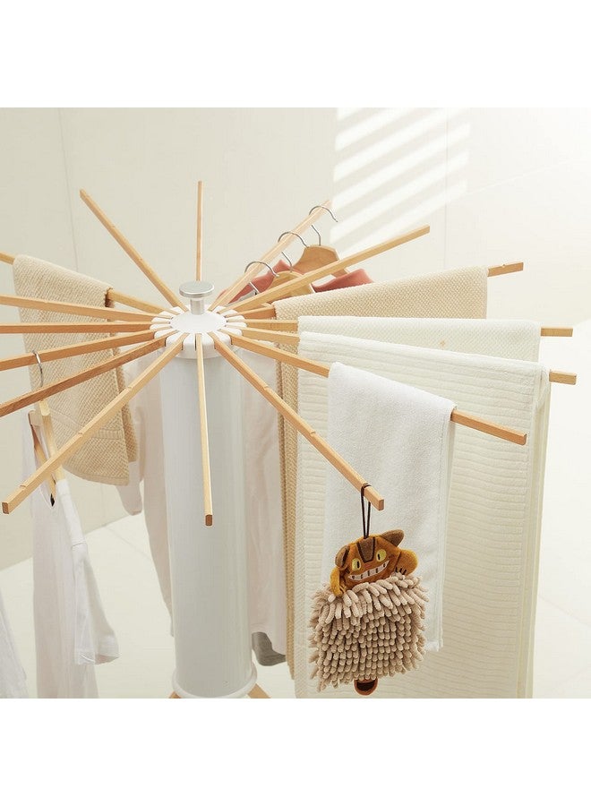 JOOM Tripod Clothes Drying Rack, Garment Rack Portable and Foldable Space Saving Laundry Drying Rack - Drying Rack Clothing Floor Folding Balcony Bedroom Household Wooden - Image 3