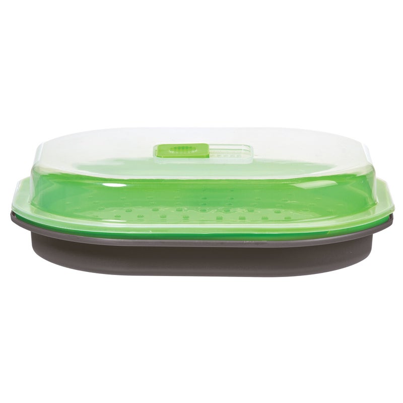 PrepSolutions Steamer for Fish and Veggies, Gray - Durable Kitchen Steaming Basket for Healthy Cooking - Image 2