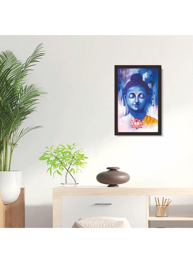 Mad Masters Lord Buddha Framed Photo, Gautam Budha Wall Hanging Home Decor Painting for Living Room & Bedroom Decoration (18 x 12 Inch,Paper) - Image 3