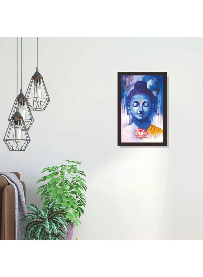 Mad Masters Lord Buddha Framed Photo, Gautam Budha Wall Hanging Home Decor Painting for Living Room & Bedroom Decoration (18 x 12 Inch,Paper) - Image 4