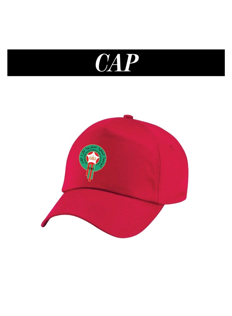 Morocco Sports Combo Pack - Gifts for Sports Fan - Embroidered Cap - Scarf - Flag - Flag Pin - Drawstring Bag - Image 4