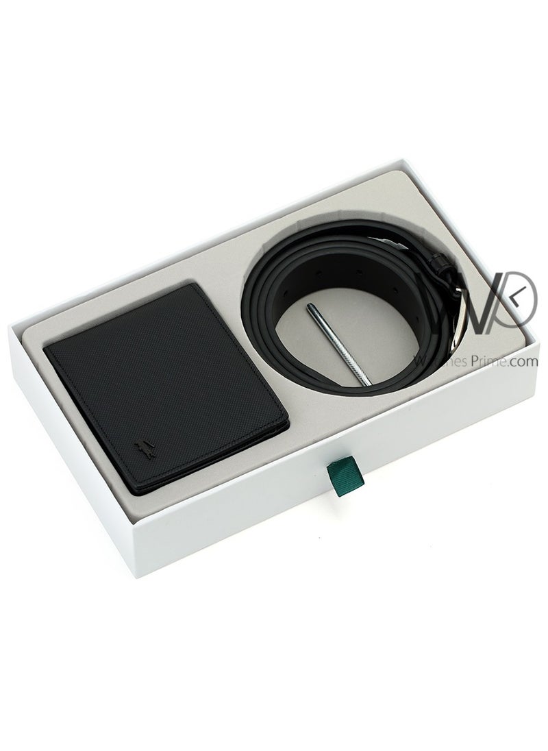 LACOSTE - Lacoste Men's Black Wallet and Belt Set - Image 1