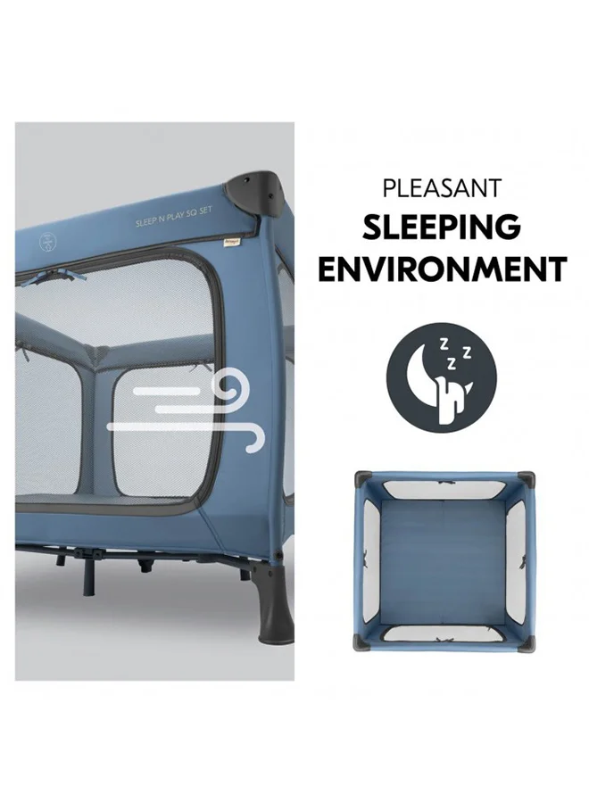 hauck Hauck Sleep N Play Travel Cot SQ Set Dark Blue