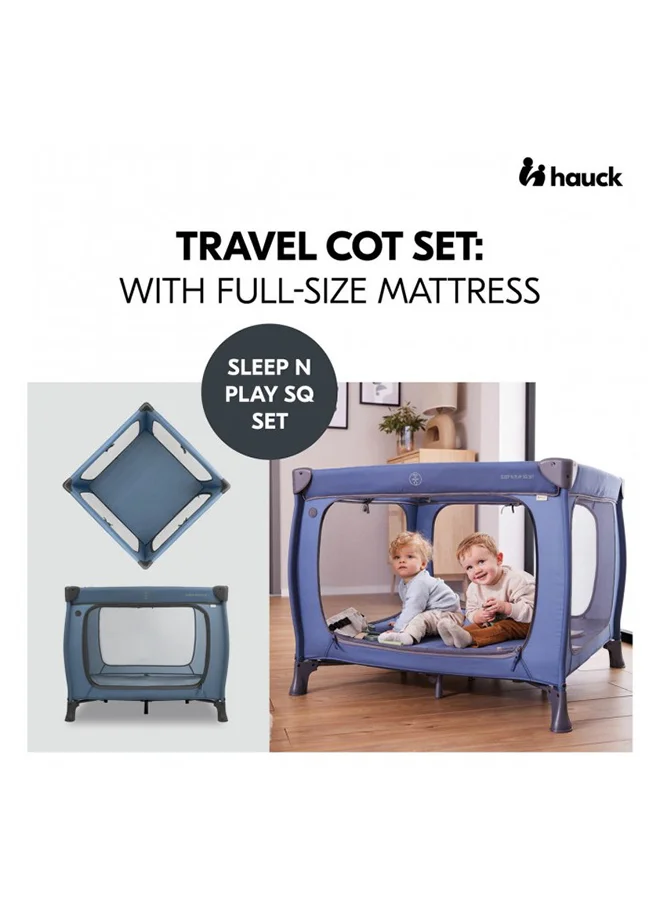 hauck Hauck Sleep N Play Travel Cot SQ Set Dark Blue