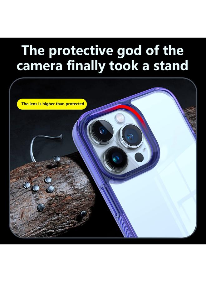 S-TOP Case For iPhone 14 Plus 2.5mm Anti-slip Clear Acrylic Hybrid TPU Phone Case - Image 3