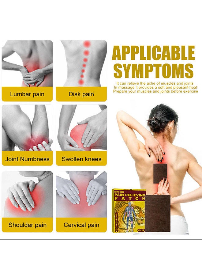 Generic - 12PCS Tiger Plaster Patches Relax Meridian and Activate Collaterals Prevent Joint Damage Shoulder Lumbar Vertebra Patch for Treat Muscle Pain Stiffness Relieve Rheumatoid - Image 1