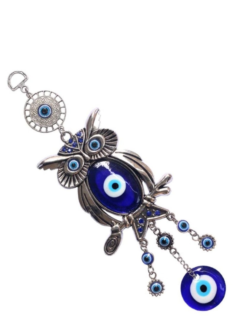 Captaintech Wall Hanging, Lucky Owl Hanging Evil Eye Pendant Decoration, Ornament Amulet for Car, Home and Office for Protection and Blessing 11.7 Inches - Image 4