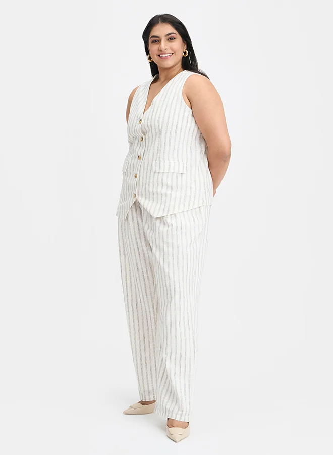 Virgio  VIRGIO 100% Cotton Sleeveless Vest With Buttons for Women | Best Price UAE