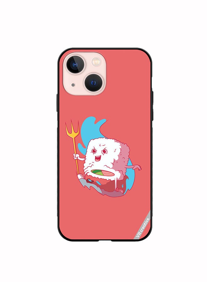 VR CREATIVE Protective Case Cover For Apple iPhone 13 mini King Sushi Design Multicolour - Image 1