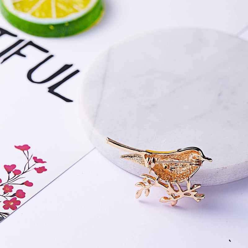 Woerda Fashion Cute Crystal Swallow Brooches Pin Bird Shape Corsage Jewelry (3PCS) - Image 3