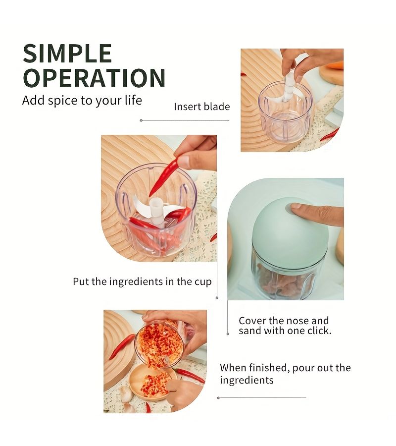Portable Wireless Mini Food Blender Green USB Rechargeable Electric Chopper for Mixing Grinding 500mAh Outdoor - Image 2