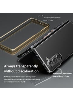 araree araree Nukin Samsung Galaxy Z Fold 5 Case Clear Case Cover Transparent Ultra Thin Cover Slim Sturdy Scratchproof Hard PC Phone Case Minimalist Solid Sleek Designed for Galaxy Z Fold 5 5G - Clear  - Image 4