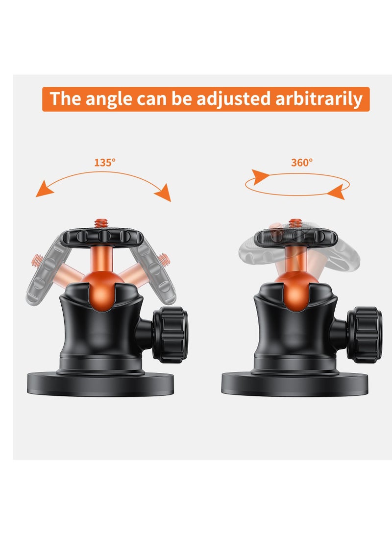 Excefore - Magnet Camera Mount for GoPro,Magnetic Mount Base Stand with 1/4"-20 Thread Camera Mount with 360° Ball Head for Car Body with GoPro Max Hero 11 10 9 8 7 6 5/DJI Osmo/AKASO/SJCAM/Action - Image 1