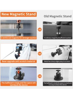 Excefore Magnet Camera Mount for GoPro,Magnetic Mount Base Stand with 1/4"-20 Thread Camera Mount with 360° Ball Head for Car Body with GoPro Max Hero 11 10 9 8 7 6 5/DJI Osmo/AKASO/SJCAM/Action  - Image 5