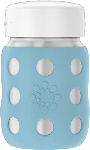 Lifefactory 8Ounce StainlessSteel VacuumInsulated WideNeck Baby Bottle with Flat Cap Denim LS2231WDE4 - Image 1