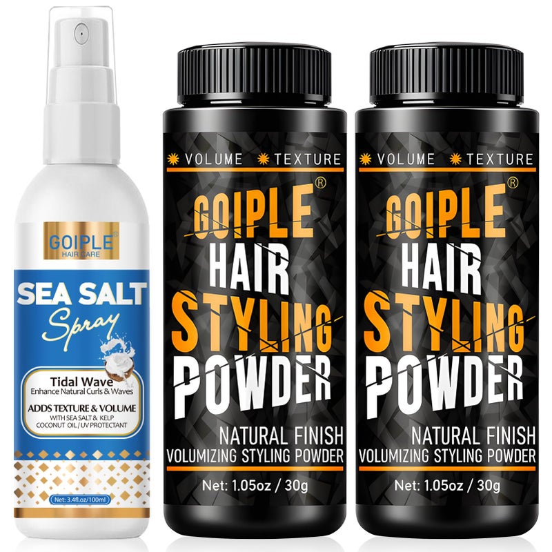 Goiple Hair Styling Powder 1.05oz Natural Look Volumizing & Texturizing Powder Flexible Hold Easy to Apply Texture Powders Sea Salt Spray for Men Women All Hair Style - Image 1