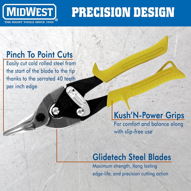 Midwest Tool 5.5" Forged Molybdenum Alloy Sheet Metal Shears - Image 4