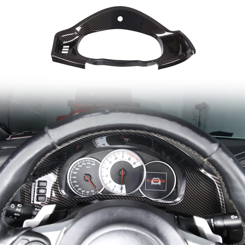غطاء إطار لوحة عدادات لوحة القيادة لسيارات سوبارو BRZ تويوتا 86 20122020 ملصق ملحقات داخلية مصنوع من نمط ألياف الكربون ABS