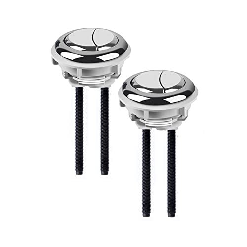 Lokatall Dual Push Flushing Toilet Button, 2 Pack Replacement Toilet Flush Button, Toilet Tank Button with Threaded Diameter 48mm/1.89 inch (Round) - Image 1